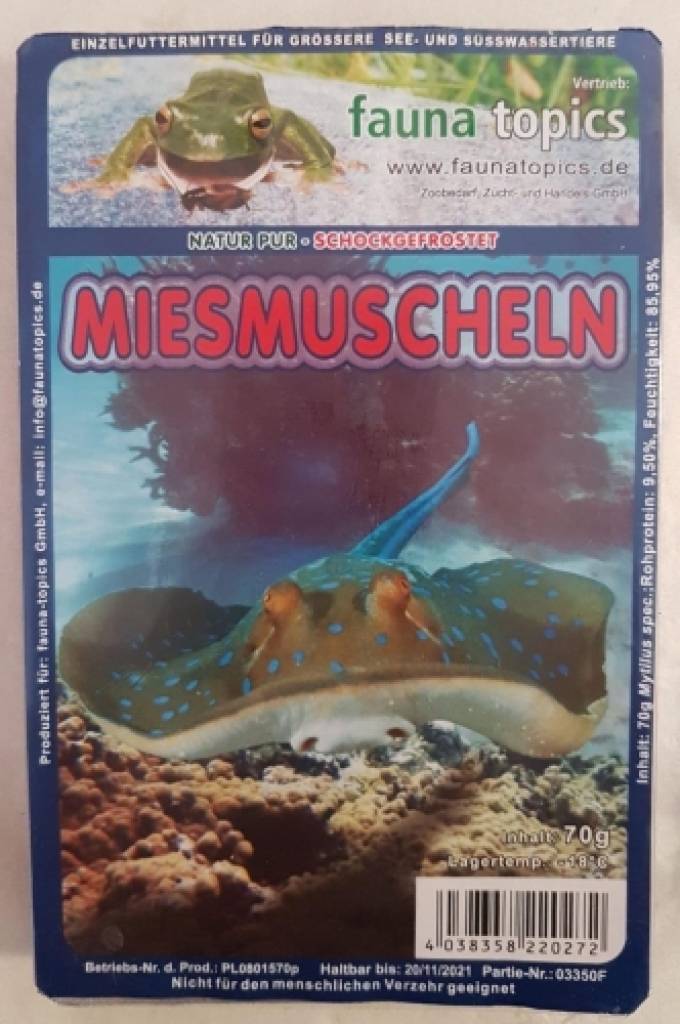 Miesmuscheln (Mytilus edulis) gebrüht und entschalt 70g im Blister